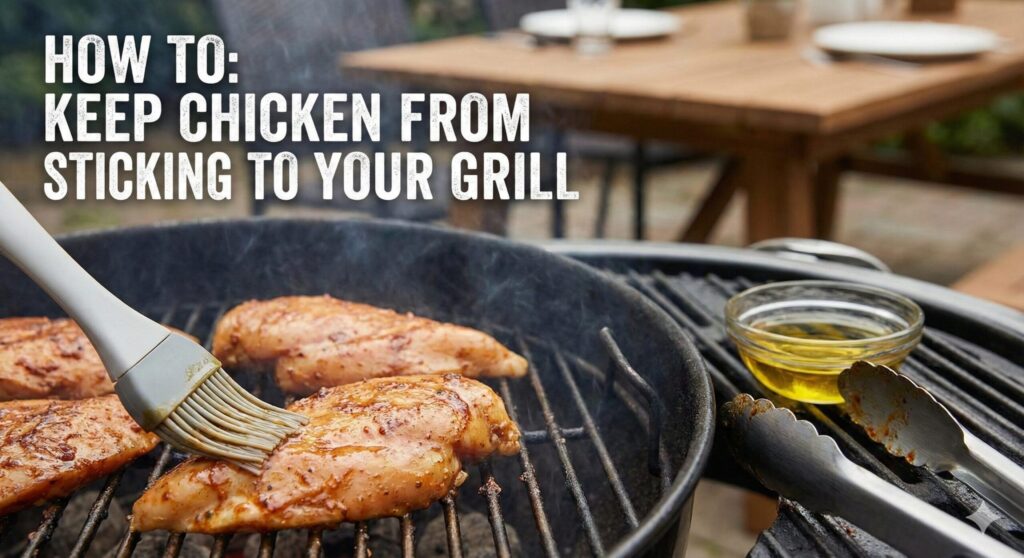 how to keep chicken from sticking to grill