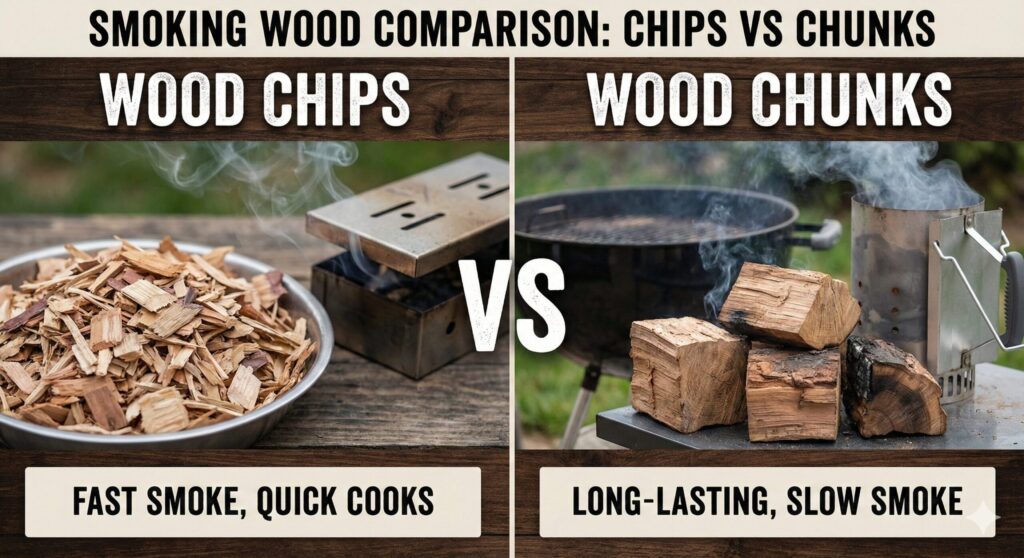 wood chips vs wood chunks