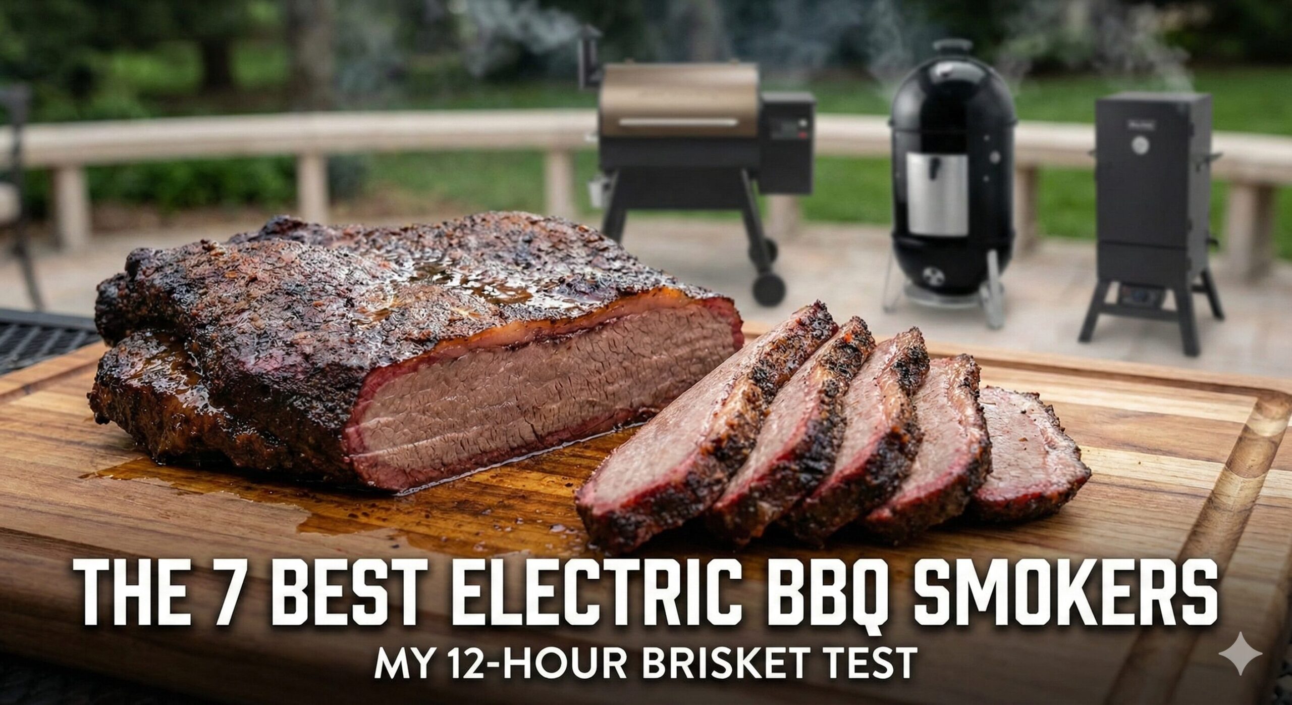 A Masterbuilt electric smoker smoking a brisket