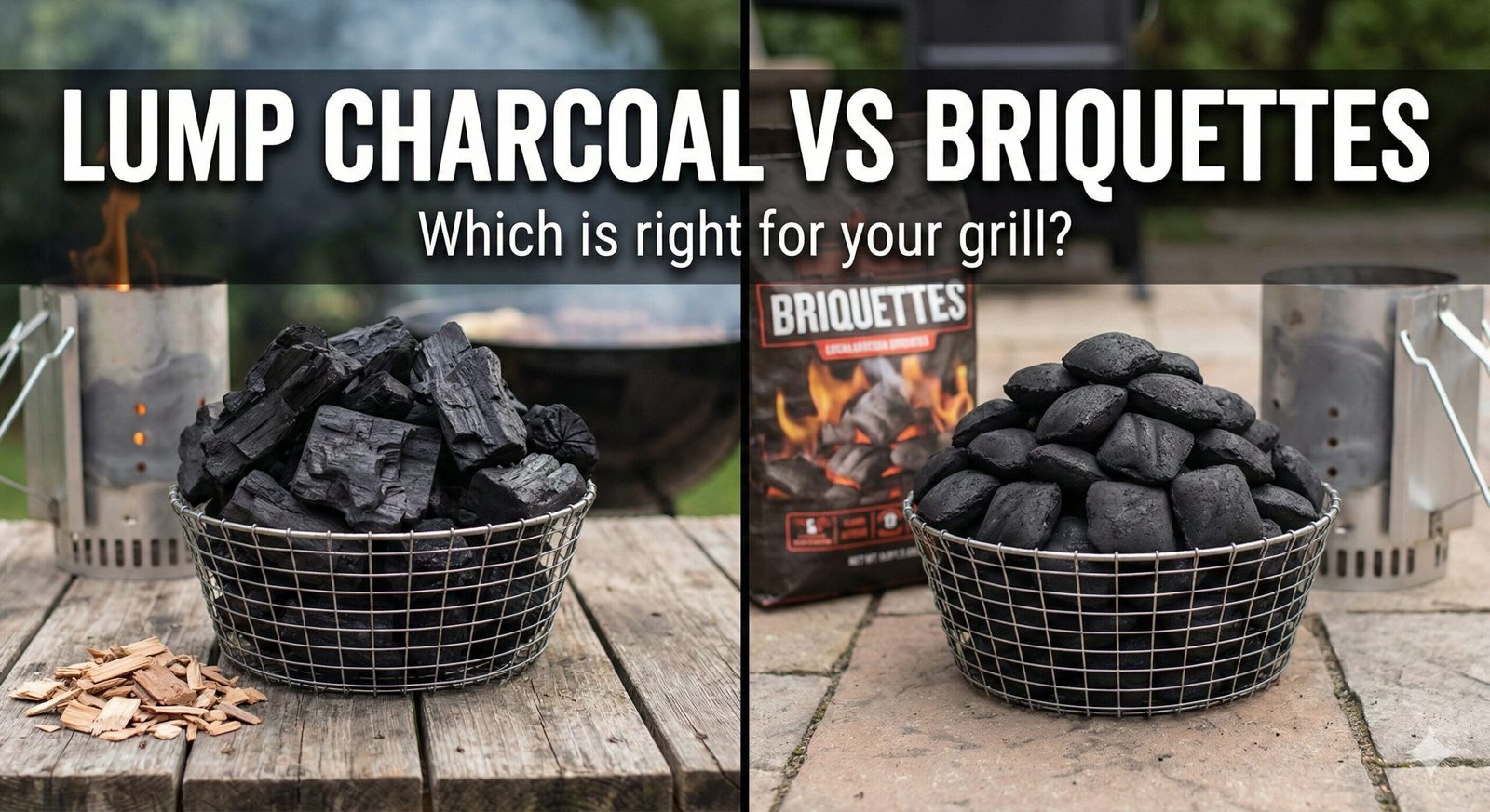 Lump Charcoal vs Briquettes