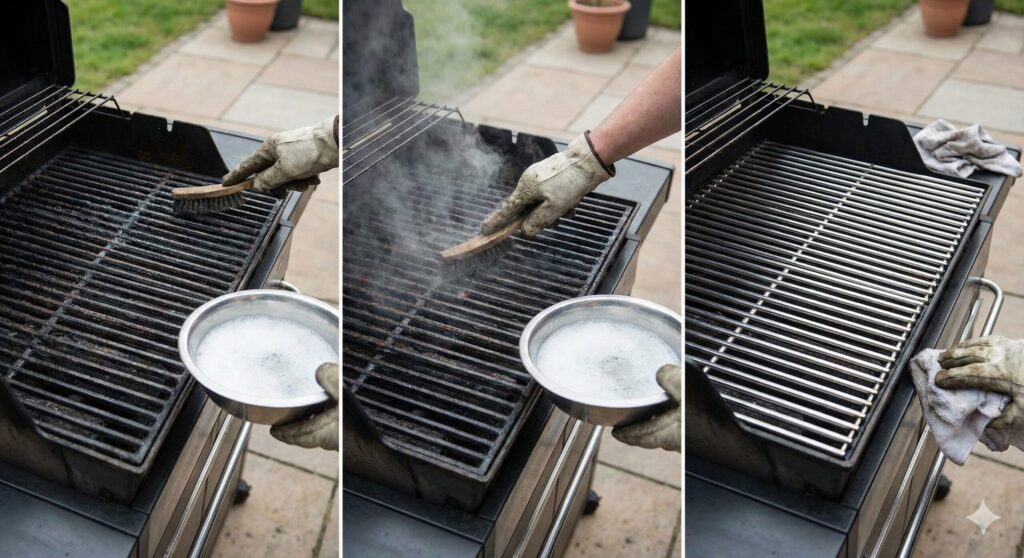 how to clean barbecue grates